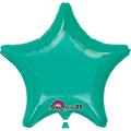 Anagram 21 in. Teal Star Flat Foil Balloon 72345